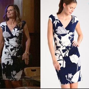 Lauren by Ralph Lauren Adarita Floral Faux Wrap Dress Dress | Size 10 NWT